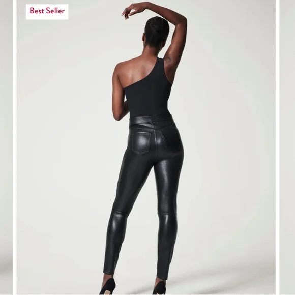 Leather Like ankle skinny pants - Picture 5 of 9